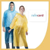 5 PCS FULLY Reusable Wallet Rain Card Rain Coat for Adults (Set of 5) Multicolour