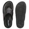 Men's Black Leather Slippers