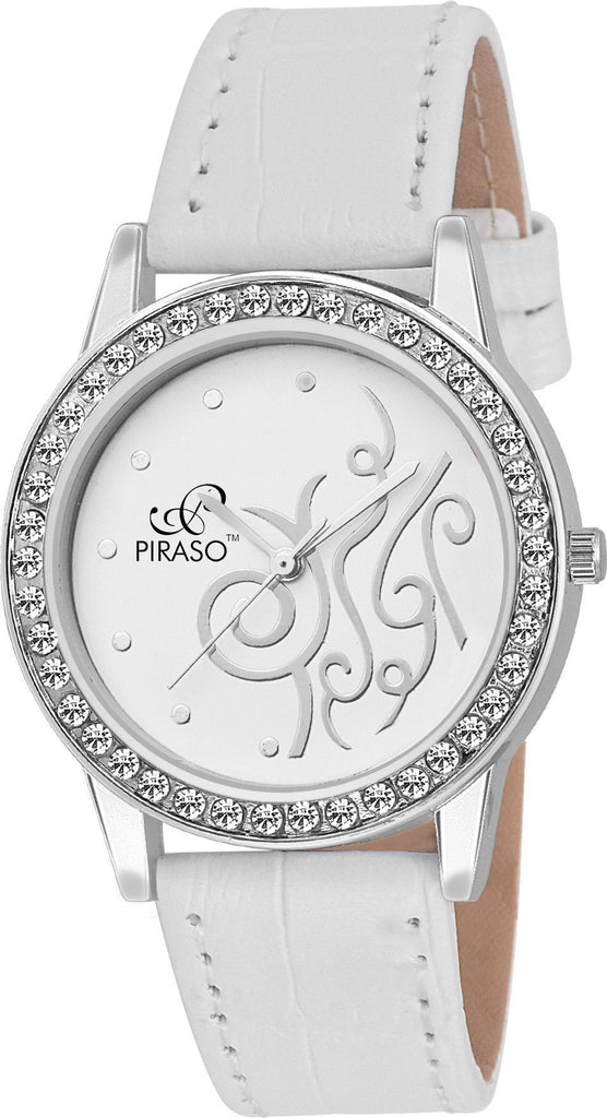 Piraso Analog Genuine Leather Strap Watch For Women