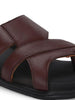 Mens Puffy Cloud Brown Leather Slippers