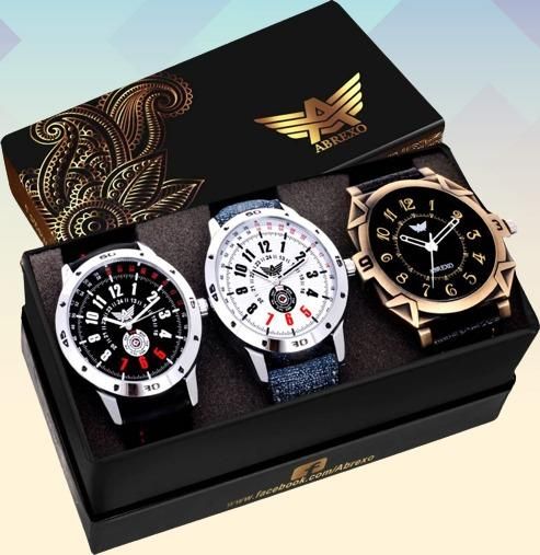 Combo of 3 Analog Watch - For Men