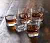 (Pack of 6) Crystal Clear Heavy Bottom Square Shaped Juice, Water and Whiskey Glass Set Whisky Glass