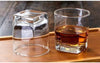 (Pack of 6) Crystal Clear Heavy Bottom Square Shaped Juice, Water and Whiskey Glass Set Whisky Glass